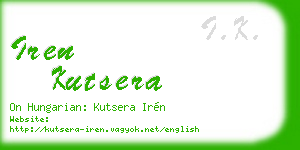 iren kutsera business card